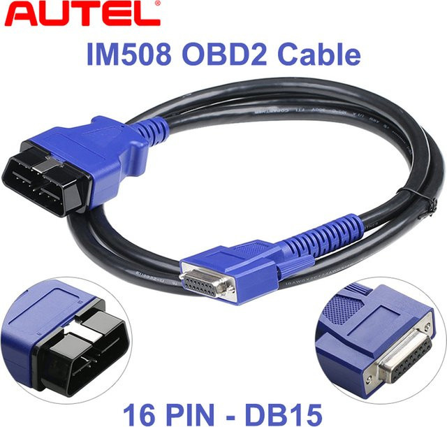 Autel IM508 OBD-Kabel, 16-poliges Haupttestkabel mit DB15-Buchse in Blau für MaxiIM Diagnosescanner - Bild 1