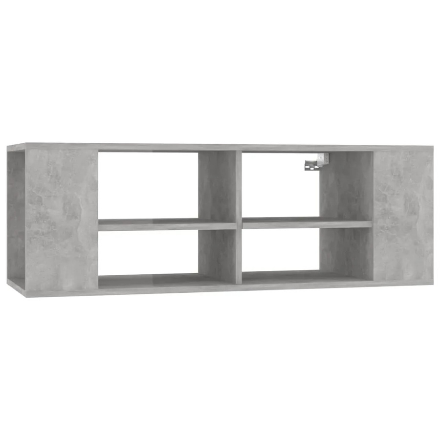 vidaXL TV-Wandschrank aus Holzwerkstoff in Betongrau, B/T/H: 102 x 35 x 35 cm - Bild 2