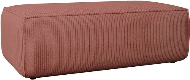 Vente-unique Sitzhocker Amelia in Rosa mit Cord-Bezug, Breite: 102 cm - Bild 1