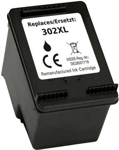 Renkforce Druckerpatrone kompatibel mit HP 302XL F6U68AE in Schwarz - Bild 1