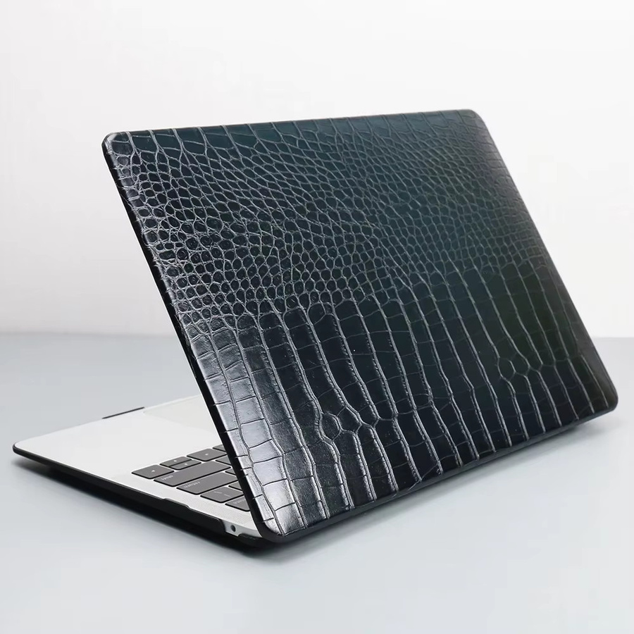 Apple Laptop-Hülle aus PU-Leder für MacBook Air 13 und 15 sowie MacBook Pro 14 und 16 in Schwarz - Bild 1