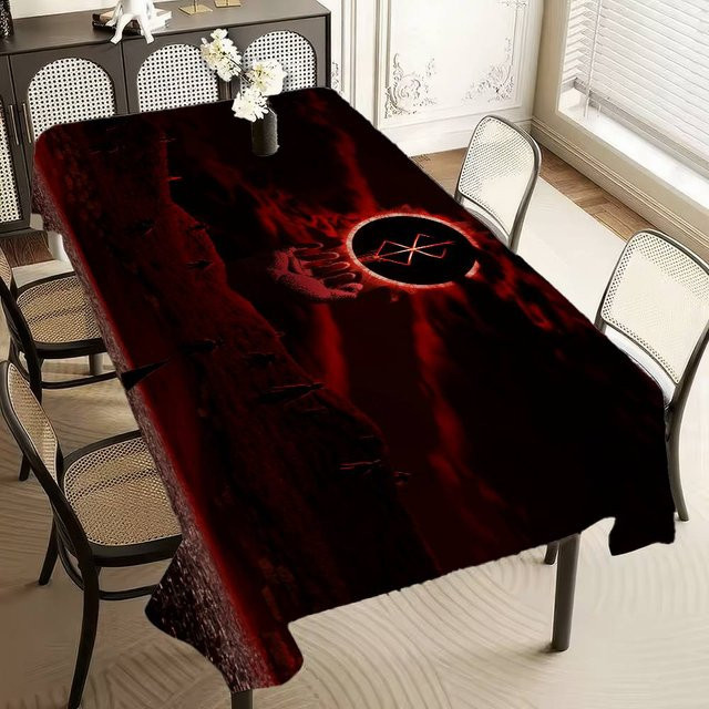 Rechteckige Tischdecke Amine Berserk von JMG Household Supplies in Rot, fleckenabweisend und wasserabweisend, B/B: 100 x 160 cm - Bild 1