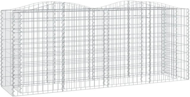 DELUKE Gabionen Hochbeet BOGI aus verzinktem Eisen in Silber, B/T/H: 200 x 50 x 100 cm - Bild 1