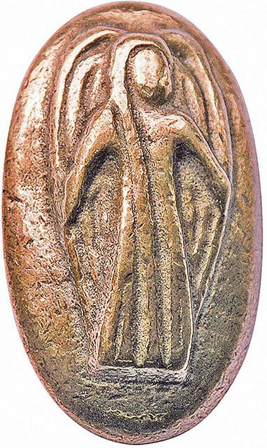 Butzon und Bercker Bronzeengel Oval als abstrakte Tischdekoration aus Metall in Gold und Bronze - Bild 1