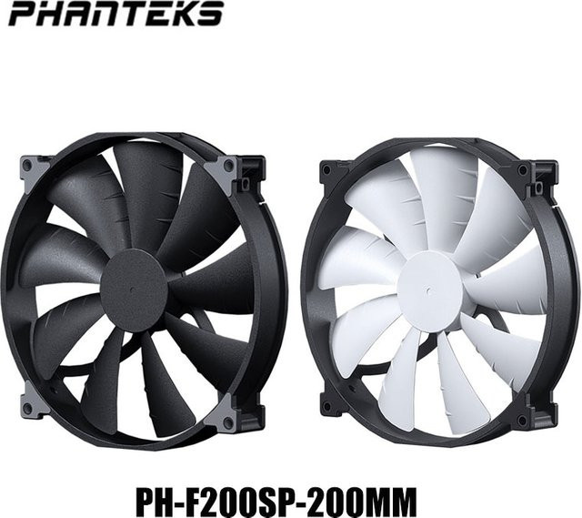 Phanteks F200SP Computergehäuselüfter Schwarz, 200 mm, PWM, FDB-Hydrauliklager - Bild 1