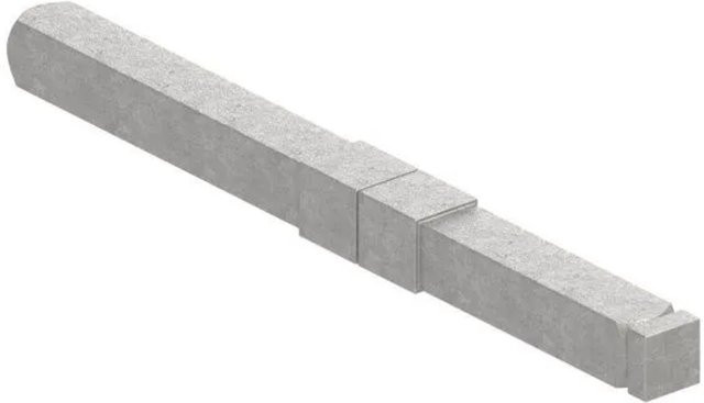 FeNau Drückerstift aus Edelstahl V2A in Silber, geteilt für Anti-Panikschloss, B/B: 8 x 8 mm auf 9 x 9 mm, Länge: 105 mm - Bild 1
