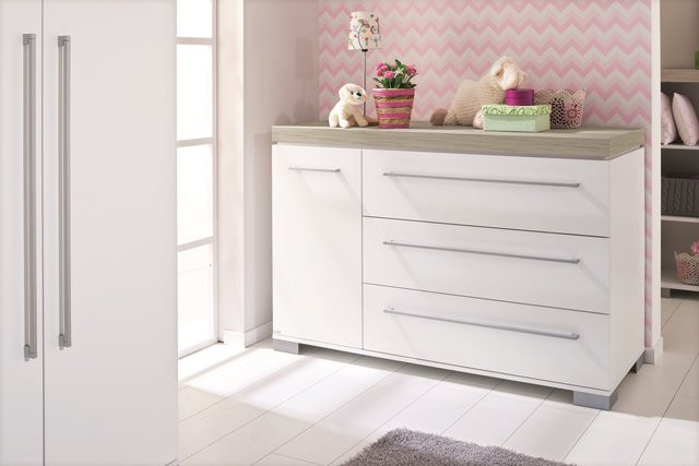 Wickelkommode PAIDI KIRA in Weiß mit Soft-Close-Schubladen und abnehmbarer Auflage für das Babyzimmer - Bild 1