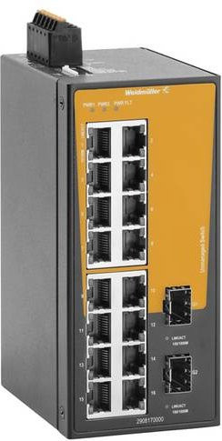 Weidmüller IE-SW-BLB-18-16TX-2GESFP Netzwerk Switch 10/100 Mbit/s Ethernet/LAN Schwarz - Bild 1