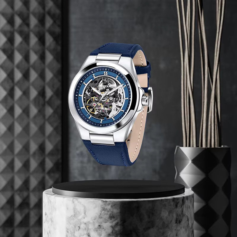 BENYAR Automatik-Armbanduhr, Edelstahl, Weiß, Herren - Bild 2