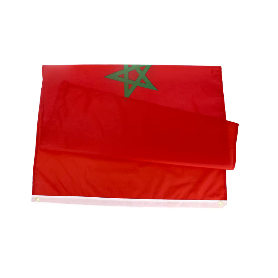 XIANGYING Marokko-Flagge als Banner aus Polyester, Farbe: Rot, B x H: 90 x 150 cm - Bild 2