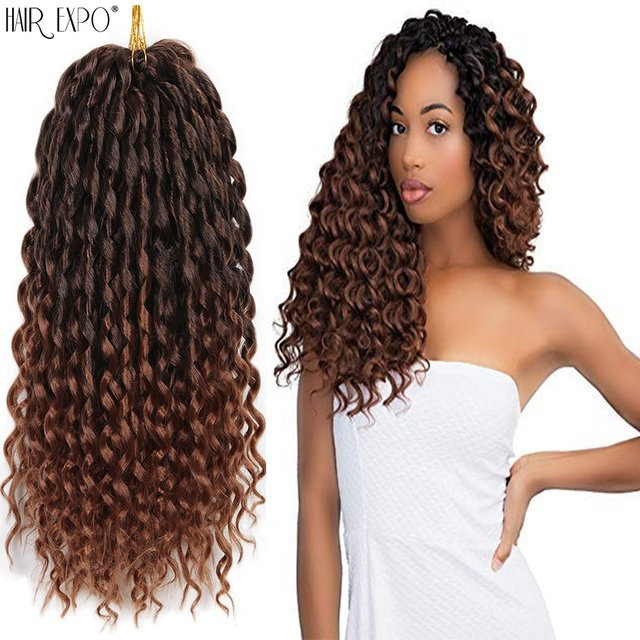 Freetress Haar Extensions, 16 Zoll, Synthetisch, Lockige Welle, Ombre, Damen - Bild 1