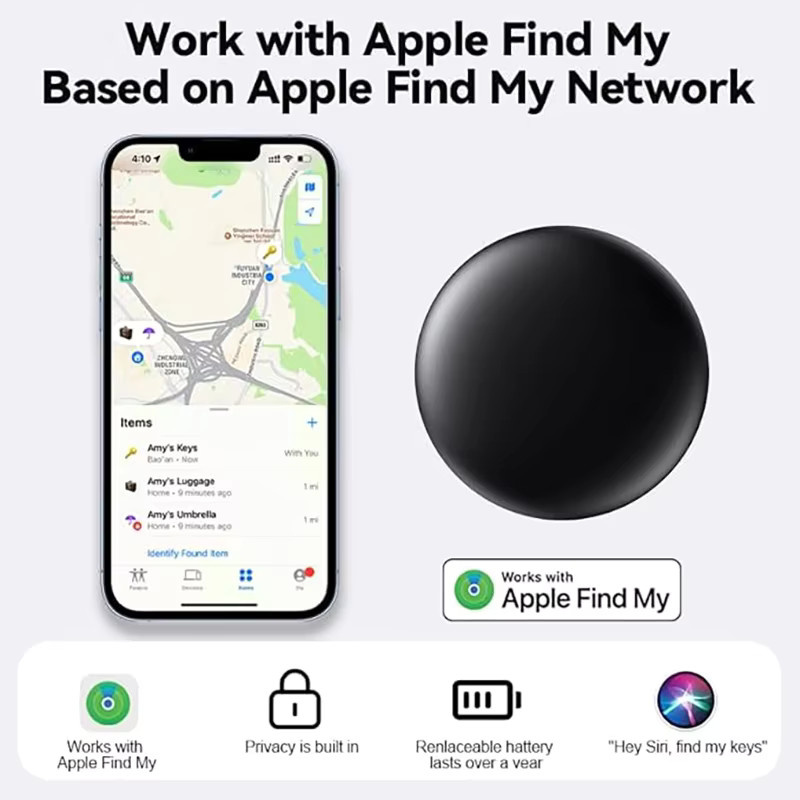 Apple AirTags 4er-Pack Bluetooth-Tracker kompatibel mit Apple Find My in Blau - Bild 4