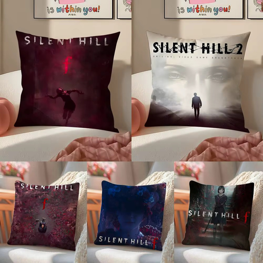 Honor Art S-Silent Hill F-MT Kissenbezug aus seidigem Kurzplüsch mit unsichtbarem Reißverschluss, allergikerfreundlich, B/T/H: 30 x 30 x 30 cm - Bild 2