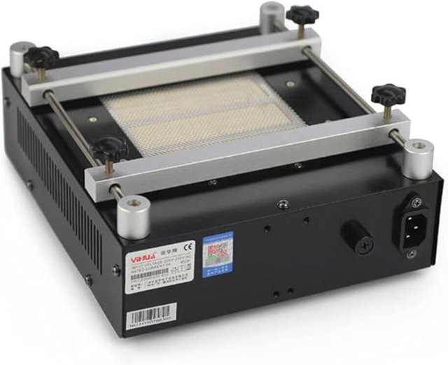 Infrarot-Vorheiz-Lötstation 450W mit digitalem PID-Regler und LED-Anzeige, schwarzer PCB-Vorwärmer mit Keramik-Emitter für Elektronik-Reparatur, Heizfläche: 12 x 12 cm - Bild 1
