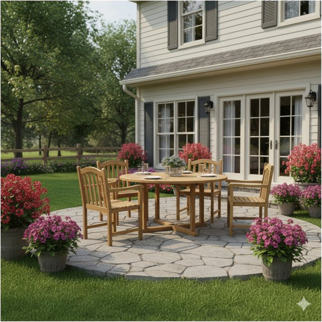 Gartenstuhl mit Armlehnen von Prestige Home Living aus FSC-Akazienholz in Braun, natur geölt - Bild 1