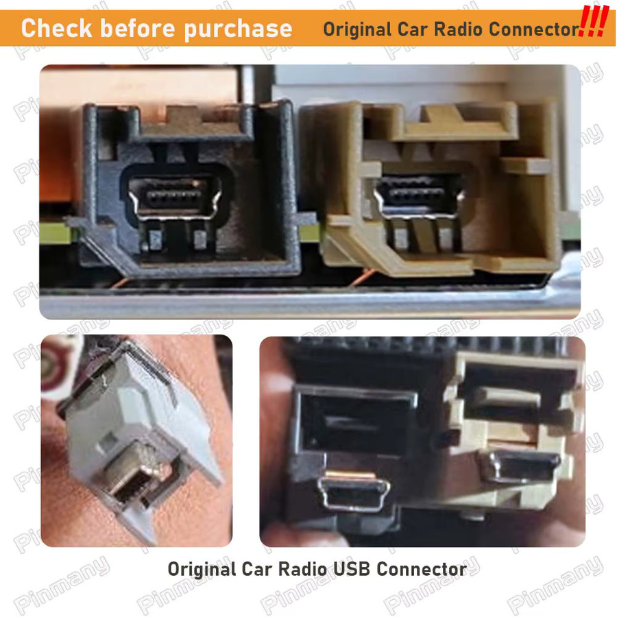 Pinmany USB 2.0 Audio-Datenkabel-Adapter 4-Pin und 6-Pin für Opel, Chevrolet, GMC und Fiat in Schwarz - Bild 3