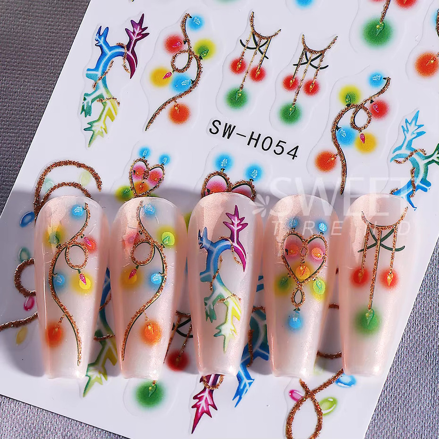 Sweet Trend Nail Art Aufkleber, 3 Stück, Weihnachts-Motiv, DIY Maniküre - Bild 2