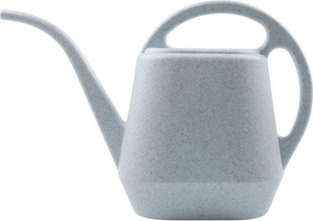 Moderne Gießkanne aus Kunststoff mit langem Auslauf in Grau - Bild 1