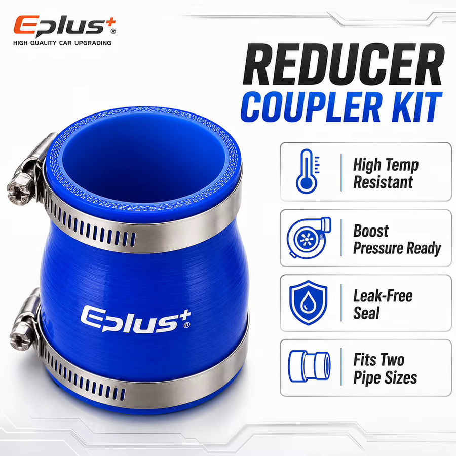 Eplus+ Blauer Silikon-Kupplungsadapter für Auto-Kühler und Turbo-Ladeluftkühler, Universeller Silikagel-Schlauch als Gerader Adapter - Bild 3