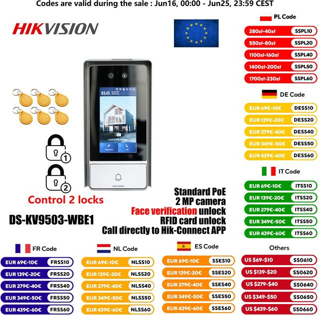 Hikvision DS-KV9503-WBE1 IP-Video-Türstation aus Metall mit Gesichtserkennung und App-Unterstützung - Bild 1