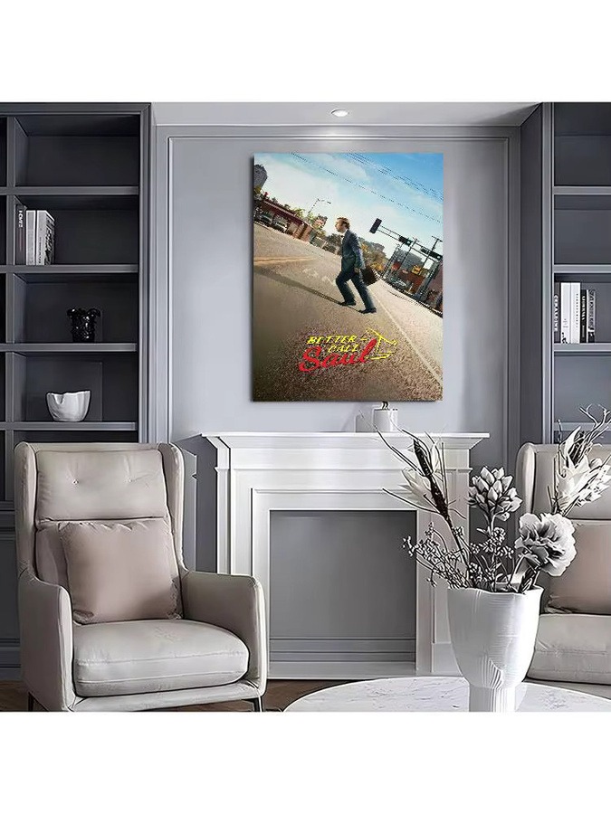 B-BetterC-CallS-Saulmovie Klassisches Filmplakat als Wandkunst in HD-Qualität, Mehrfarbig, Papierposter für deine nordische Heimdekoration - Bild 5
