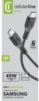 cellularline Power USB-C auf USB-C Datenkabel in Schwarz, 1 m - Bild 2