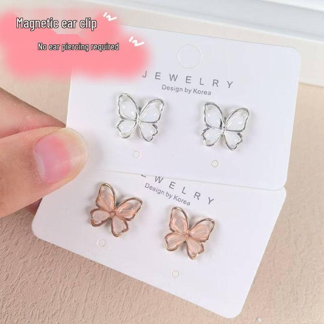 FashionFlair Ohrclip Schmetterling, Roségold, Damen, pink - Bild 1