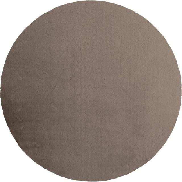 Mömax Kunstfell Caroline Rundteppich in Dunkelbraun Durchmesser: 120 cm - Bild 1