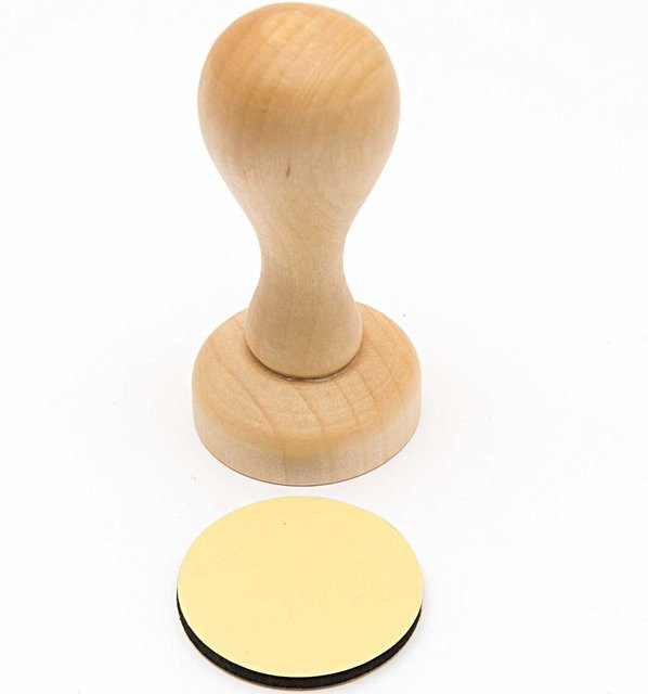 Rico Design Paper Poetry Holzstempel mit Holzgriff, rund, Durchmesser: 4 cm - Bild 1