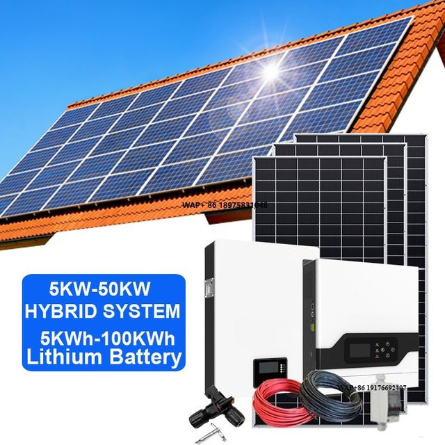 Hybrid-Solarenergiesystem für Zuhause als komplettes Solar-Kit mit Batterie und 10 kW Leistung - Bild 1