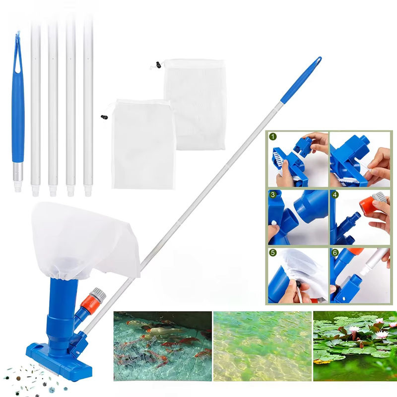 Schwimmbad Staubsauger Kit zur Poolreinigung mit Bodennetz und Filter für kleine Pools, Länge: 1,26 m - Bild 7