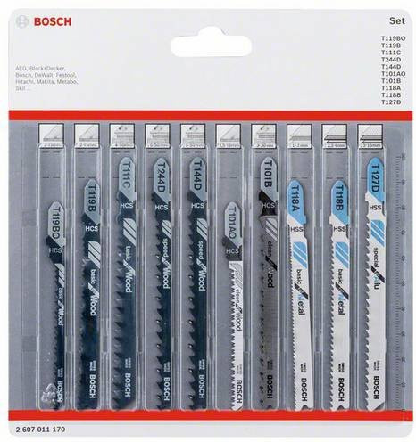 Bosch Stichsägeblatt-Set Wood and Metal in Silber, 10-teilig - Bild 1