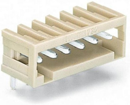 WAGO Stiftleiste 2140 Standard mit 5 Polen und 3,50 mm Rastermaß, 100 Stück, grau/beige - Bild 1
