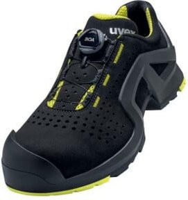 uvex Sicherheitshalbschuhe S1P Schwarz/Gelb Größe 43 - Bild 1