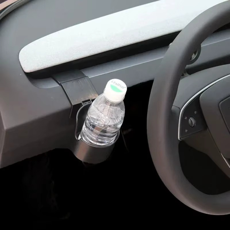 YouGallop Armaturenbrett-Organizer für Tesla Model 3 Highland und Model Y Juniper, Getränkehalter und Handy- sowie Kartenaufbewahrung, Schwarz - Bild 4