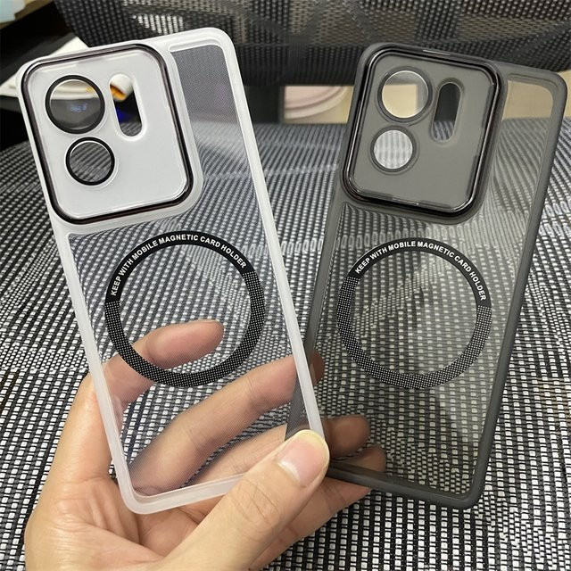 Magnetische TPU Silikon Schutzhülle für Motorola Edge 40 5G, transparent, mit MagSafe Kompatibilität und Kameraschutz - Bild 1