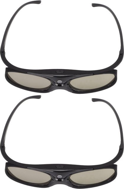 2 Stück mfySpace 3D Active Shutter Brillen für DLP Projektoren, 144Hz, Schwarz - Bild 1