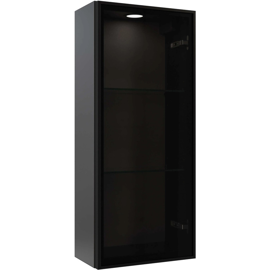 Pelipal Vitrinenschrank Quantum 05 Anthrazit mit Rauchglas und LED-Beleuchtung, Breite: 30 cm, Höhe: 170 cm - Bild 2