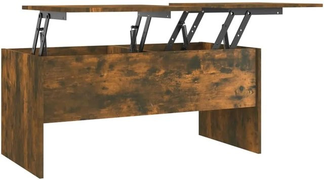 vidaXL Couchtisch aus Holzwerkstoff in Räuchereiche, modern und mit Lift-up-Funktion, B/T/H: 102 x 50,5 x 46,5 cm - Bild 1