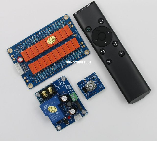 SENGTERBELLE Hifi Remote Relay Resistance Volume Control Board mit Encoder als passiver Vorverstärkerplatine in Blau - Bild 1