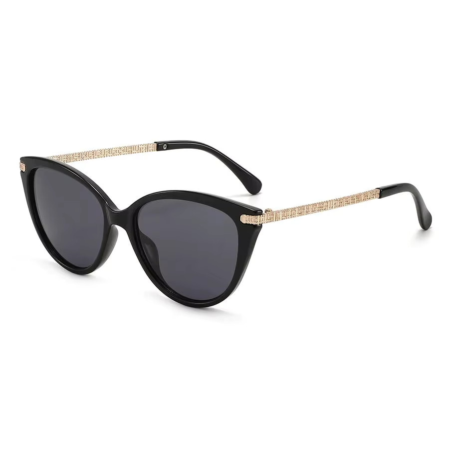 TWOOO Sonnenbrille Cat-Eye, Vollrand, Metall, Schwarz, Damen - Bild 6