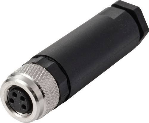 TRU COMPONENTS TC-13752052 Sensor/Aktor Einbaubuchse M8 x 1, gerade, 4-polig, schwarz - Bild 1