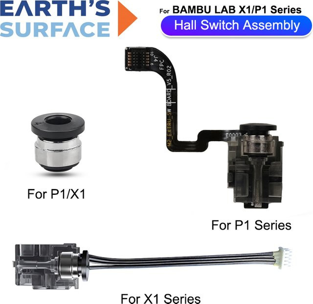 Bambu Lab Original Filament-Sensor Hall-Schalter-Platine für P1P P1S X1 X1C 3D-Drucker Extruder Ersatzteil in Schwarz - Bild 1