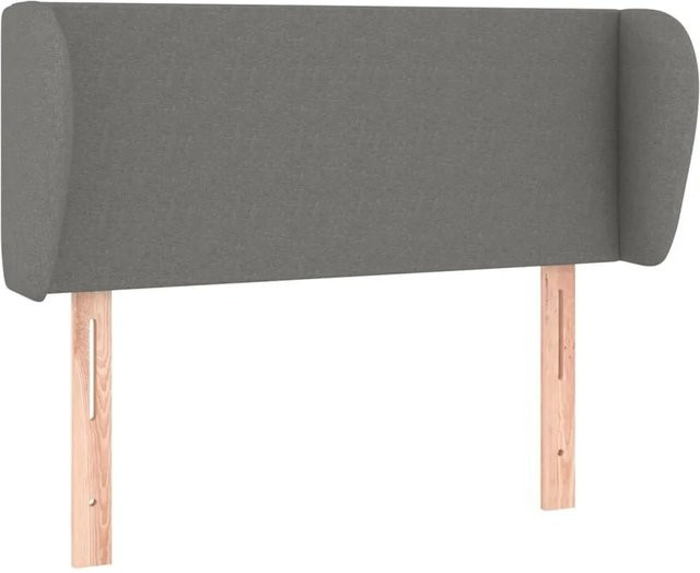 vidaXL Kopfteil mit Ohren Dunkelgrau aus Stoff, B/T/H: 83 x 23 x 78/88 cm - Bild 1