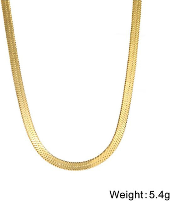 Schlangenkette Edelstahl, Gold, 40 cm, Unisex - Bild 1
