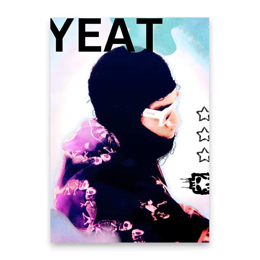 SINGER Y-Yeat Lyfestyle Album Poster HD Kunst Wanddeko wasserdicht für Wohnzimmer und Schlafzimmer B: 20 cm, H: 15 cm, T: 15 cm - Bild 4