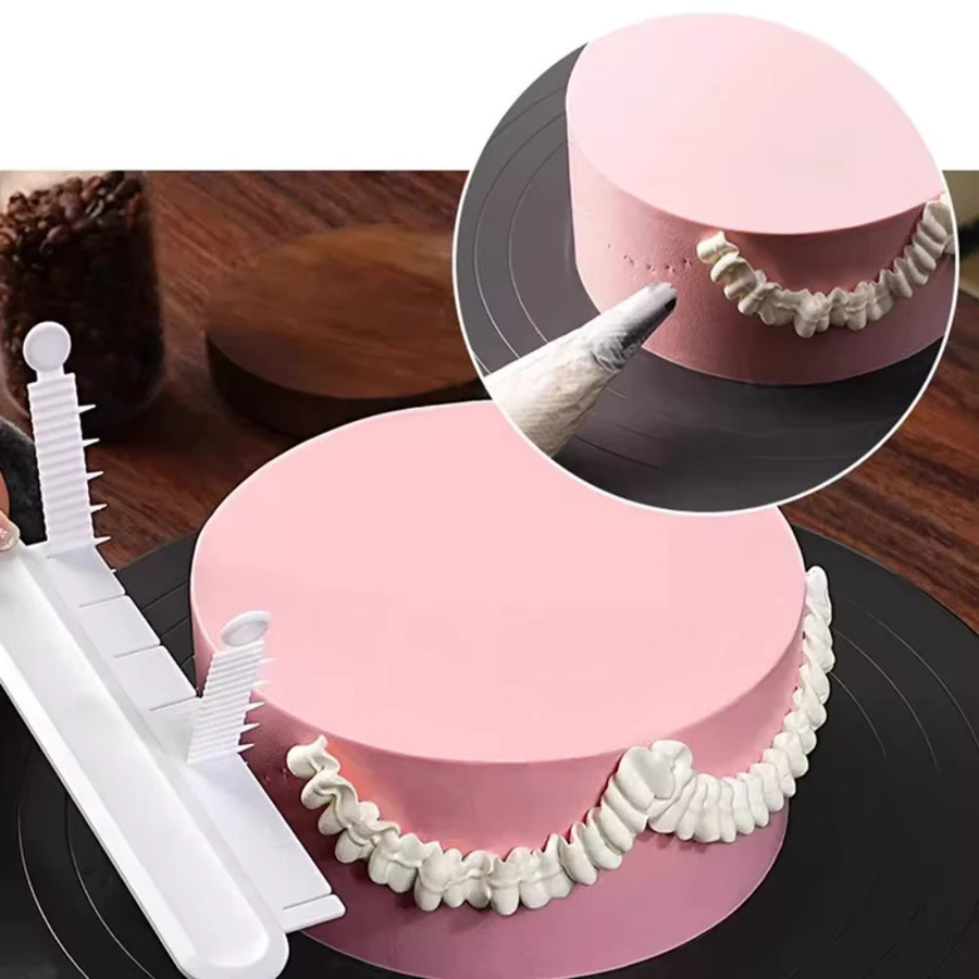 FEB.WIND Kuchenbogen-Lineal aus Kunststoff zum Dekorieren von Fondant und Buttercreme in Pink - Bild 2