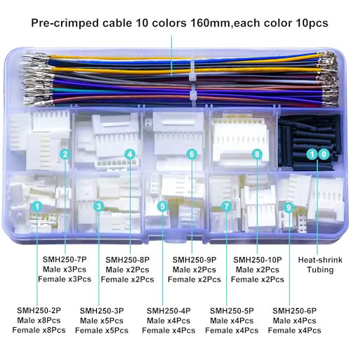Yeonho SMH250 Stecker und Buchsen Connector Kit mit 2,5 mm Pitch YO-SMH250-MF - Bild 2