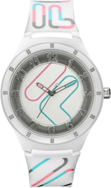 Fila Herrenuhr, Quarz, Kunststoff, Silikon, Weiß, 45 mm - Bild 1