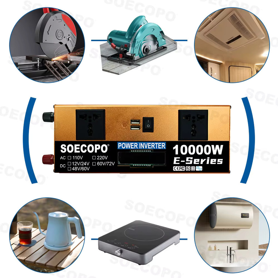 SOECOPO Solarsystem Komplettset mit 600 W Solarpanel, 100 A Controller und 600 W Wechselrichter für 110 V und 220 V, netzunabhängig für Heim und Camping - Bild 3